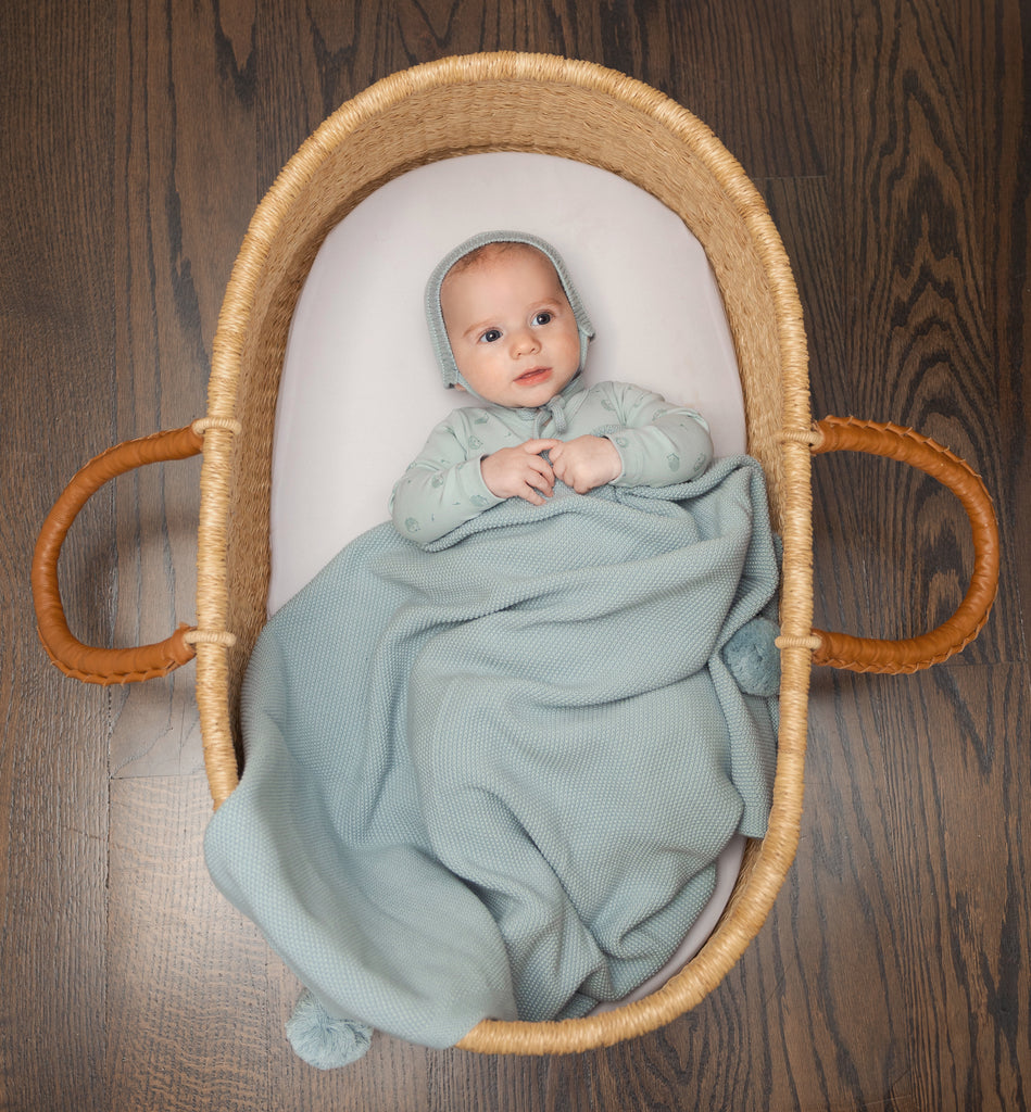 Sky Blue Knit Bonnet