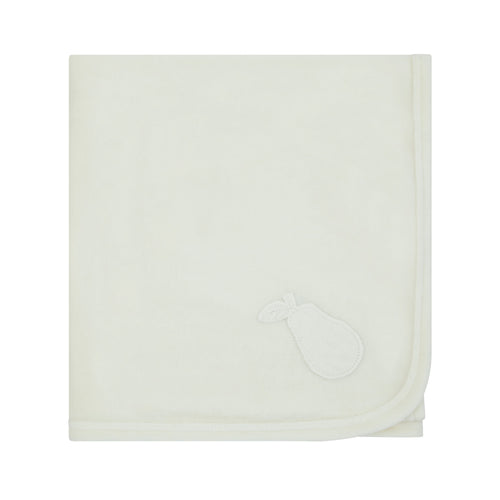 Pear Motif Blanket White
