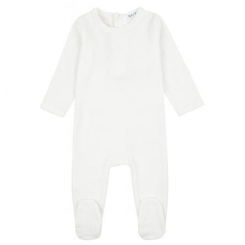 Pear Motif Footie White