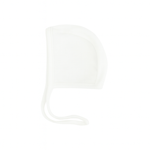 Bird Motif Bonnet White