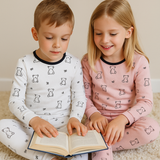 Modal Bear Print PJ White