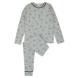Modal Bear Print PJ Grey