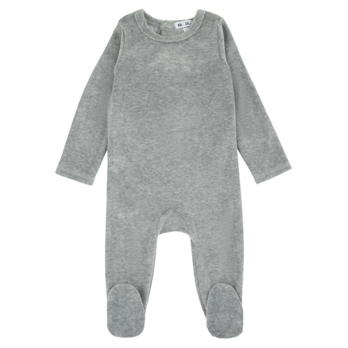 Bird Motif Footie Grey