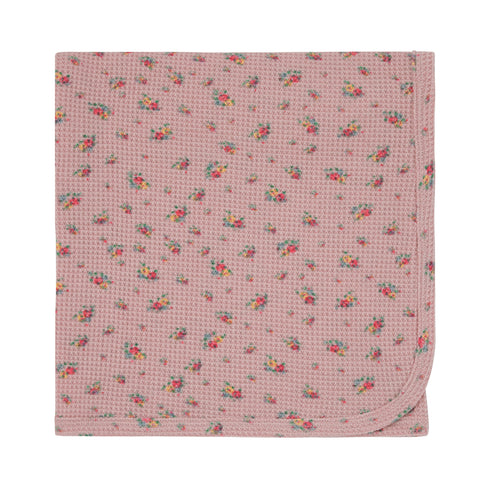 Mock Wrap Waffle Blanket Pink