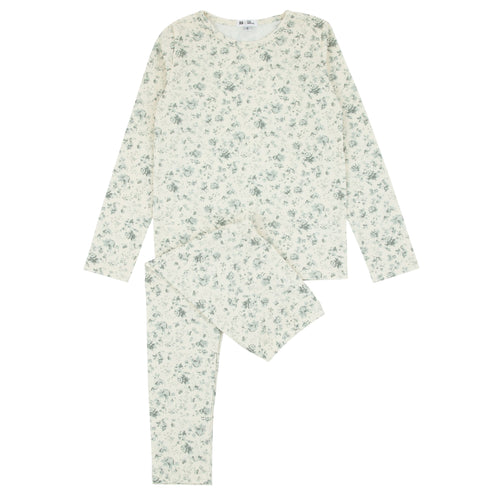 All Over Floral PJ Sea Green