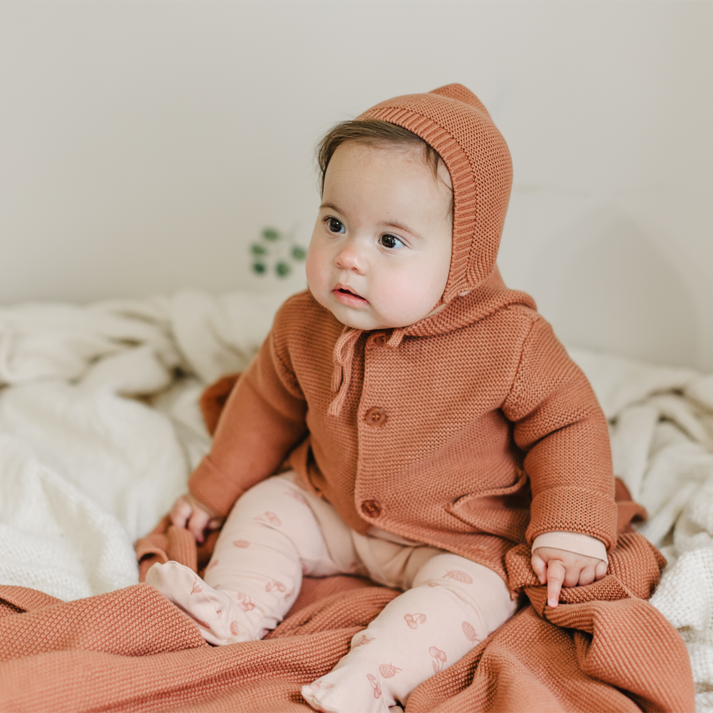 Winter Mauve Knit Bonnet
