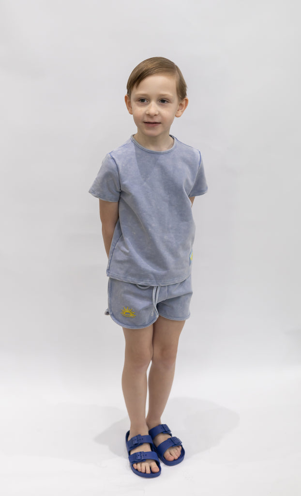 Acid Wash Patch Boy Set