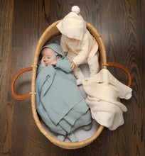 Load image into Gallery viewer, Sky Blue Knit Stroller Blanket