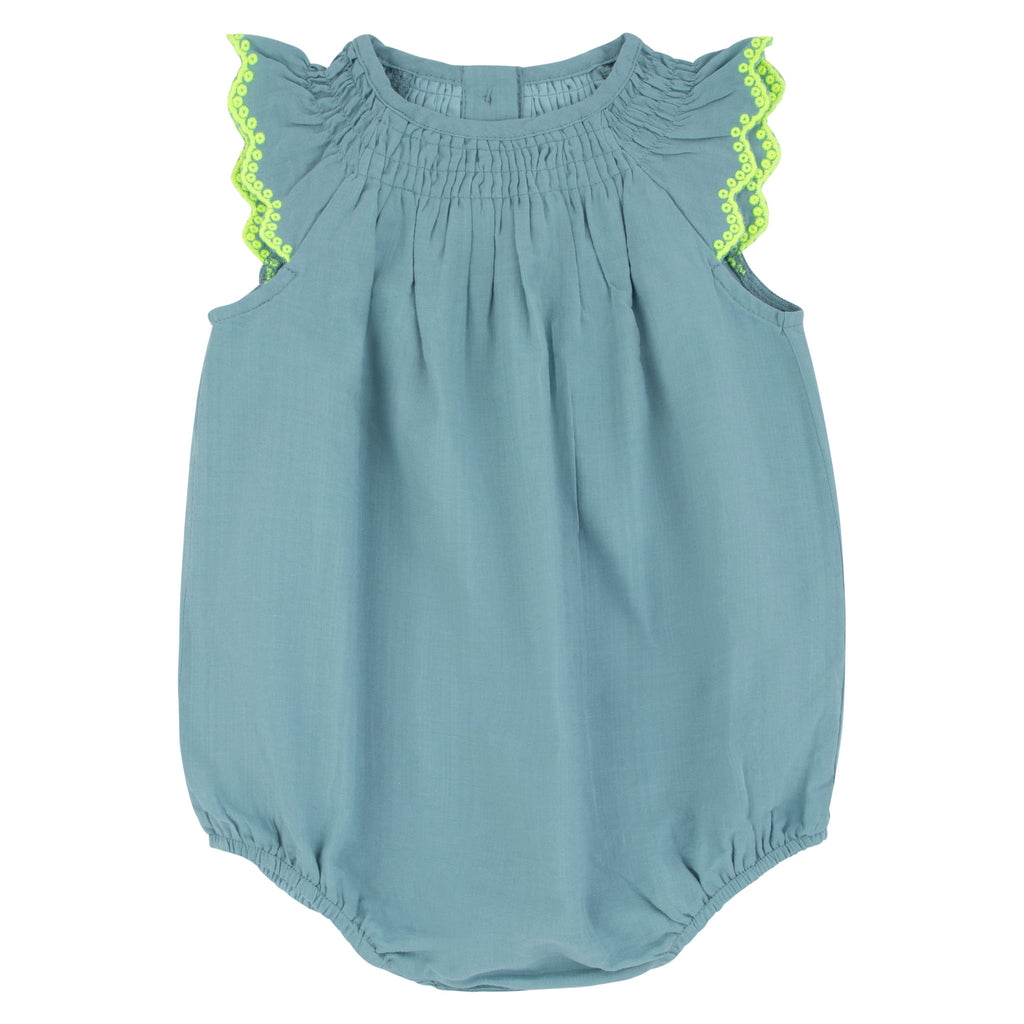 Eyelet Smocked Romper
