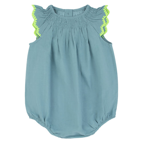 Eyelet Smocked Romper