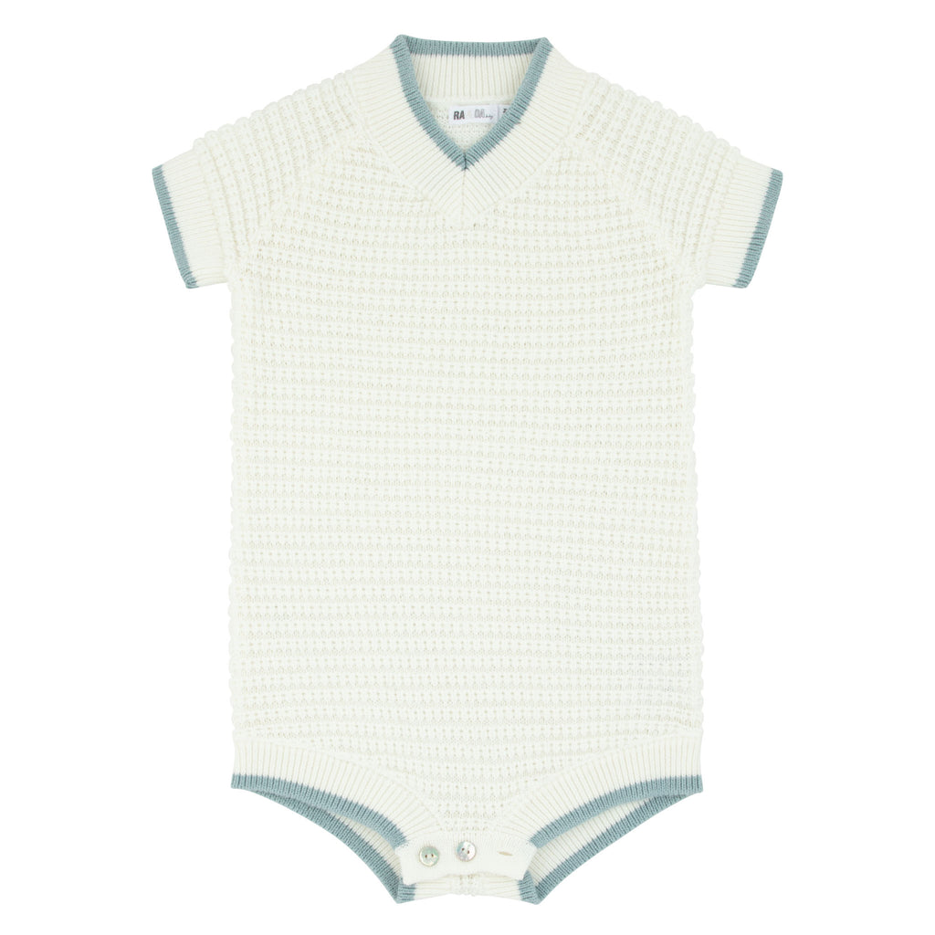 Vneck Knit Boys Romper