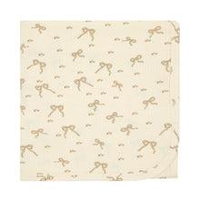 Load image into Gallery viewer, Mock Wrap Bow Print Blanket Neutral
