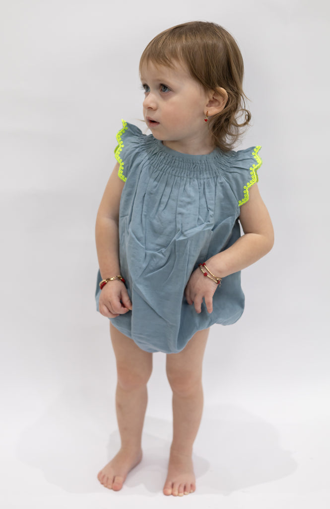 Eyelet Smocked Romper
