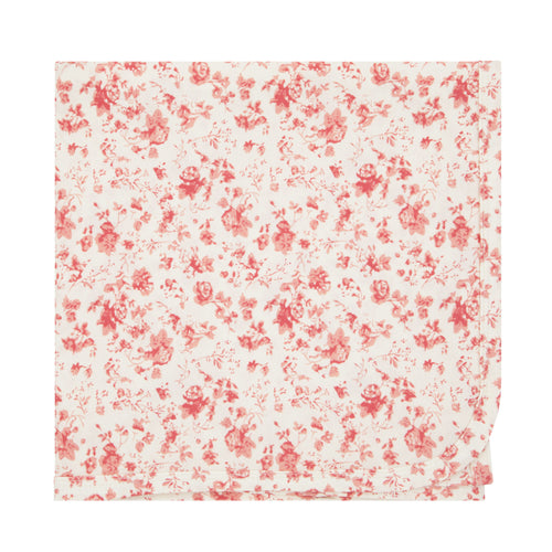 All Over Floral Blanket Red