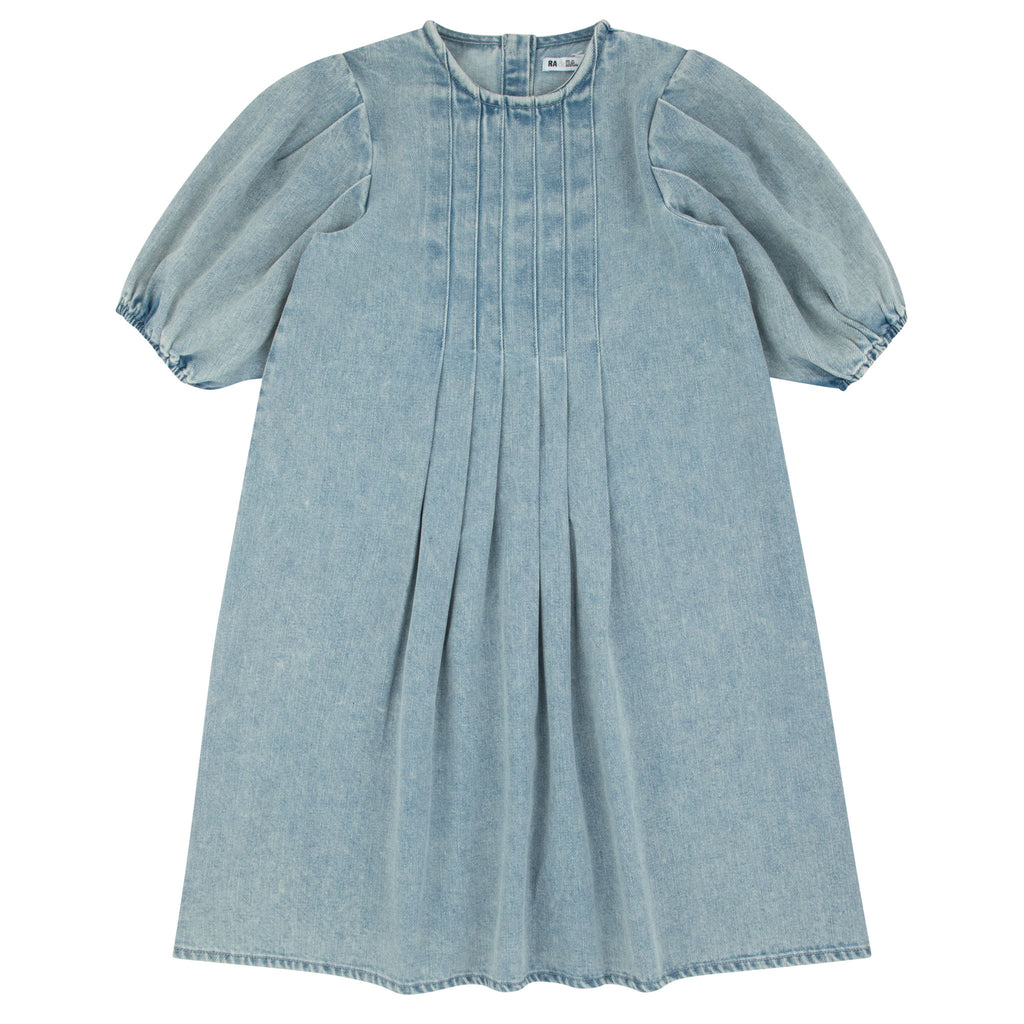 Front Pleat Denim Dress