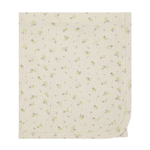 Floral Pointelle Blanket Lilac