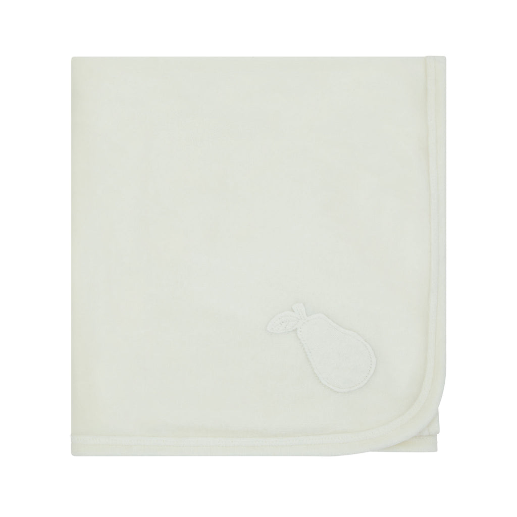 Pear Motif Blanket White