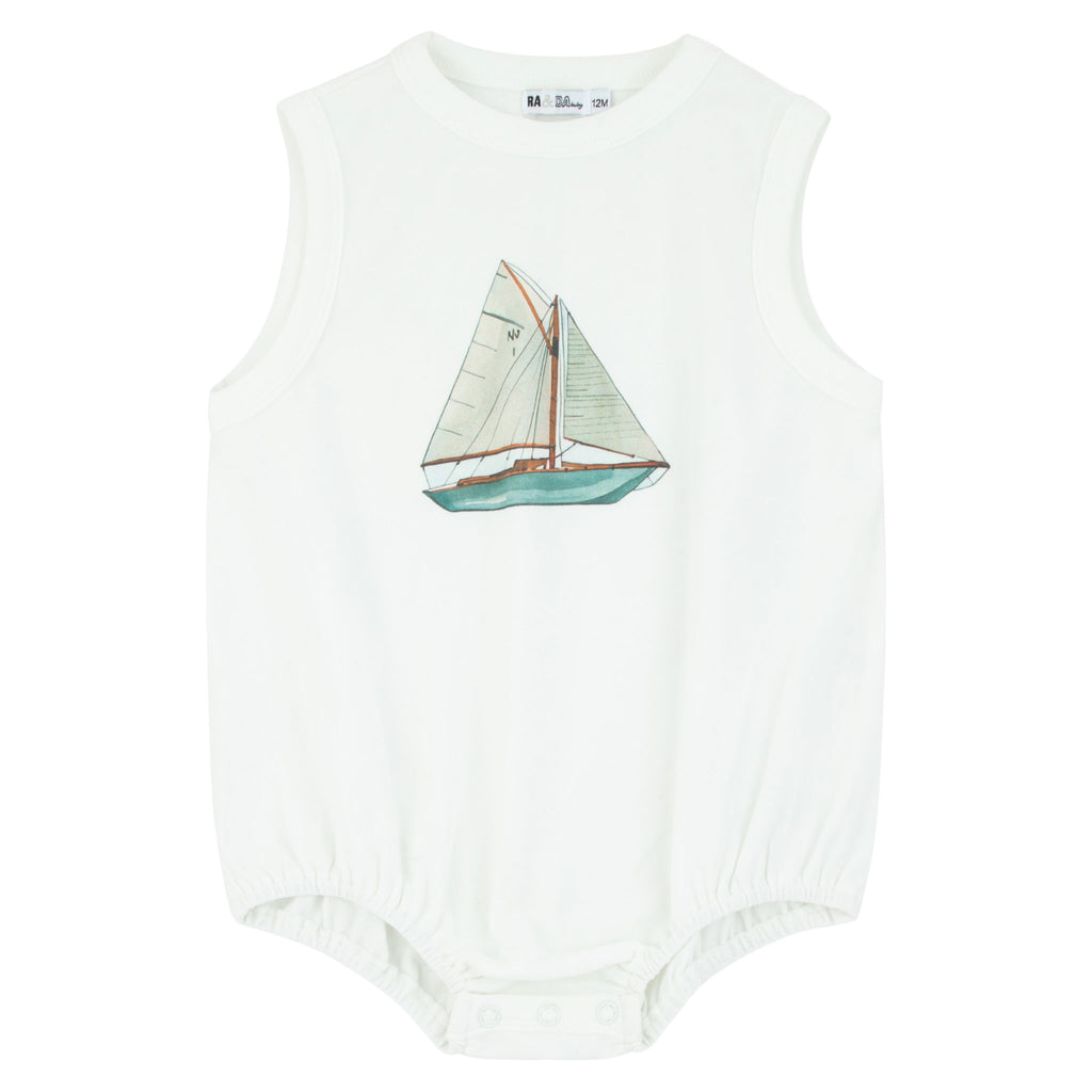 Printed Romper Sailboat