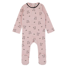 Load image into Gallery viewer, Modal Bear Print Footie Pink