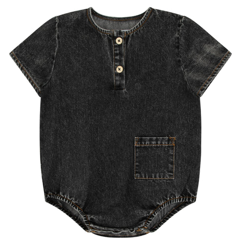 Denim Pocket Romper