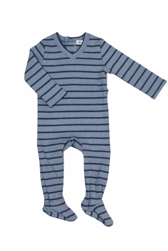 Ribbed Striped Footie