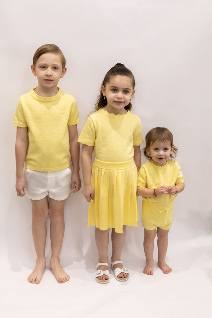 Thin Knit  Scalloped Bloomer Set