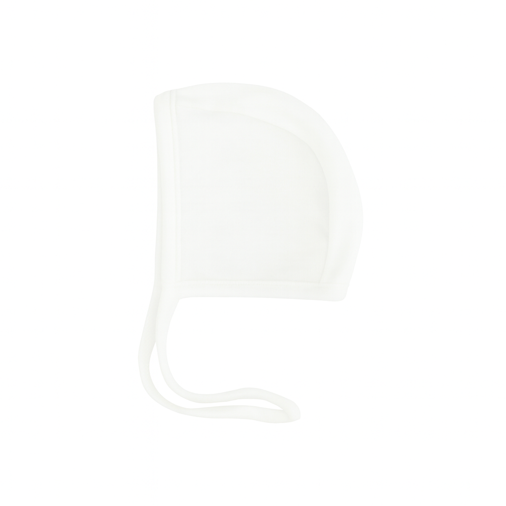 Pear Motif Bonnet White