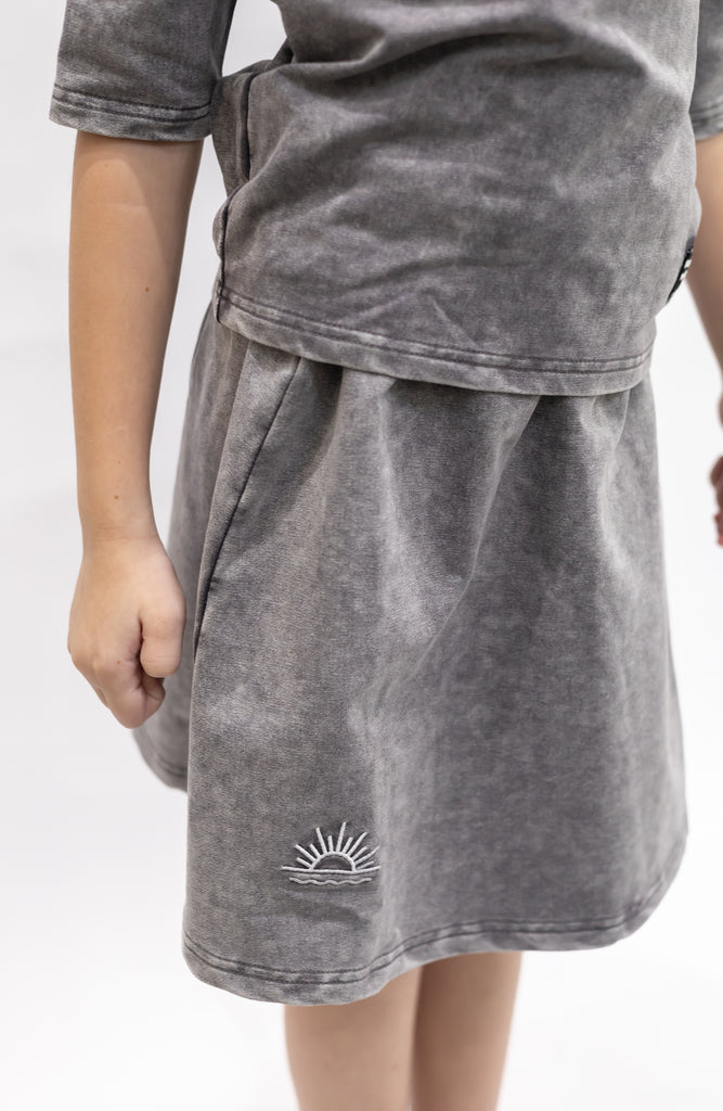 Acid Wash Patch  Girls Set