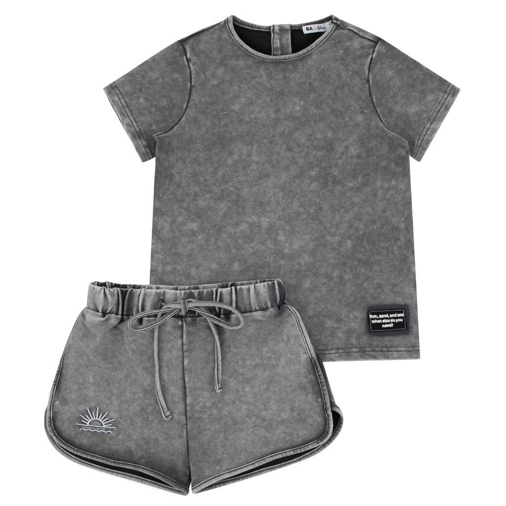 Acid Wash Patch Boy Set