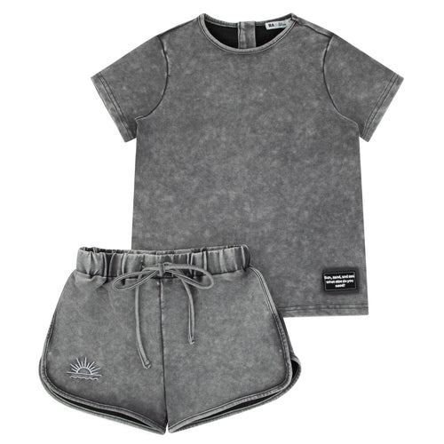 Acid Wash Patch Boy Set