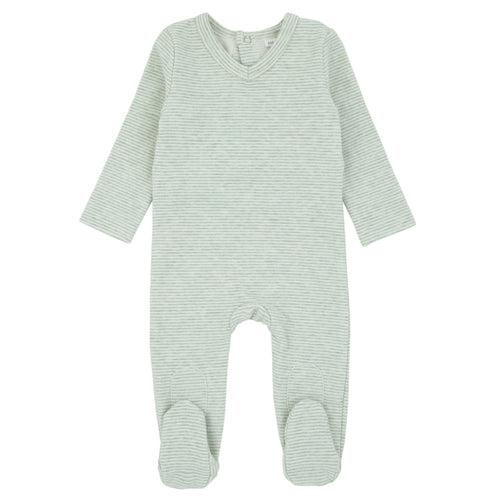 Brushed Ribbed Footie Sage
