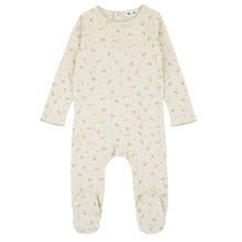 Load image into Gallery viewer, Floral Pointelle Footie Lilac