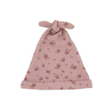 Mock Wrap Waffle Hat Pink