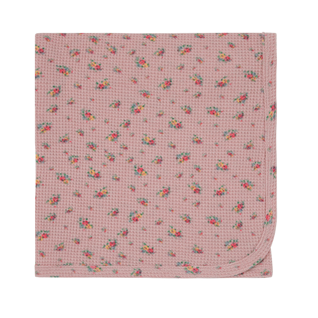 Mock Wrap Waffle Blanket Pink