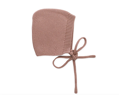Mauve Knit Bonnet