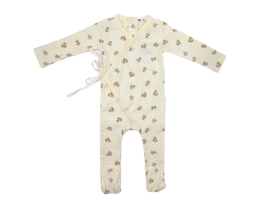 Spring Leaf  Print Footie