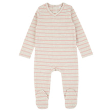 Load image into Gallery viewer, Ribbed Striped Footie