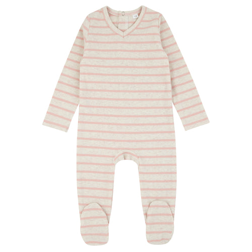 Ribbed Striped Footie