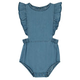 Ruffle Denim Romper