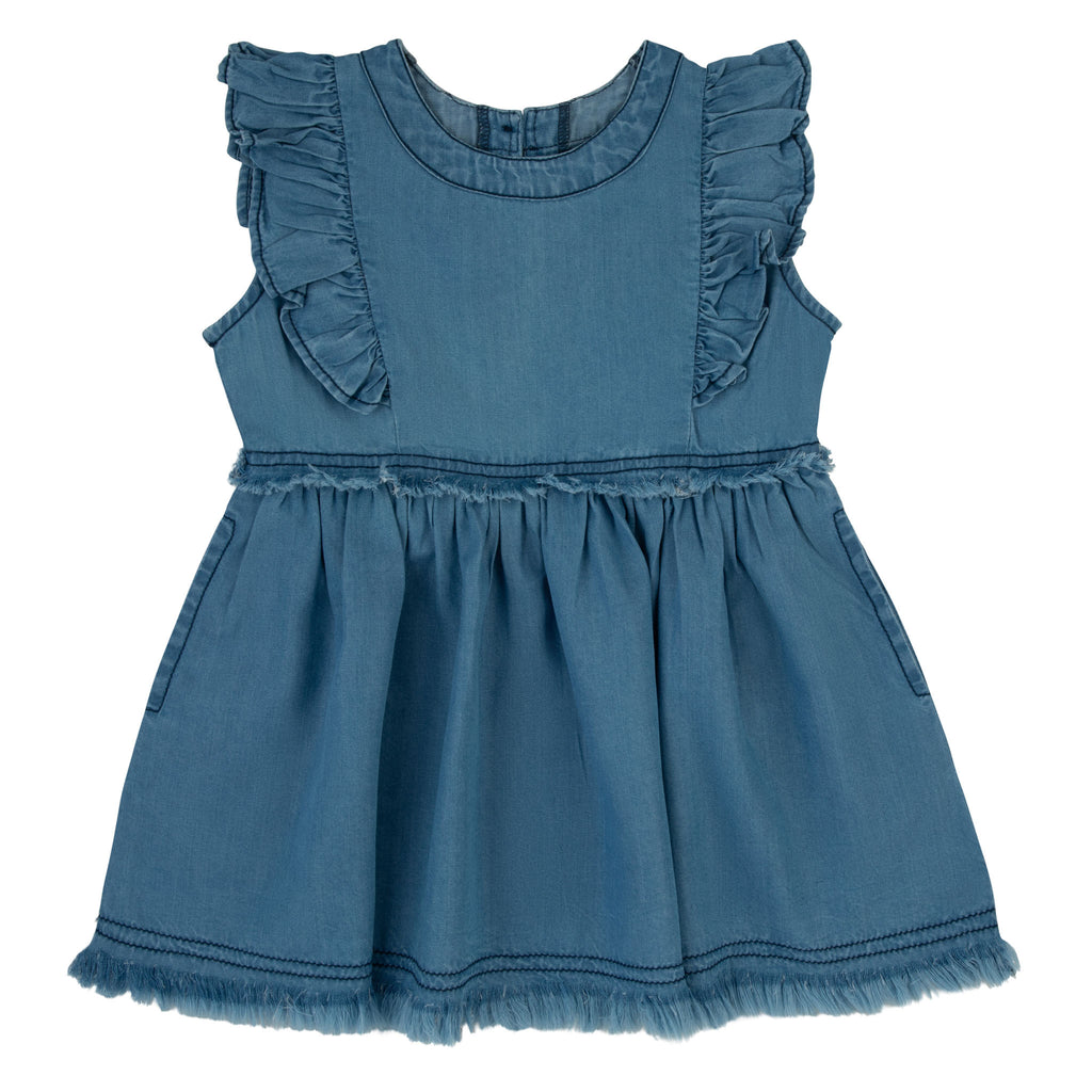 Ruffle Denim Dress