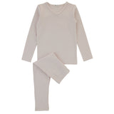 BRUSHED RIBBED PJ - BLUSH CLOUD