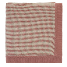 Load image into Gallery viewer, GRID KNIT STROLLER BLANKET - ROSE