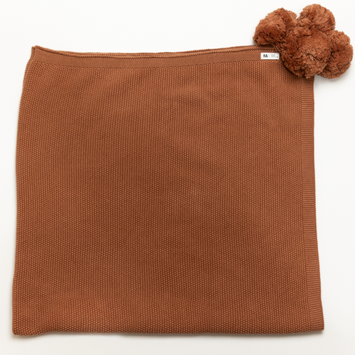 Winter Mauve Knit Stroller Blanket